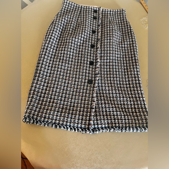 Rebecca Taylor - Multicolored Tweed Pencil Skirt Sz 8 - Picture 1 of 8